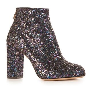 Charlotte Olympia Glitter Heel Ankle Boots 5.5